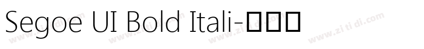 Segoe UI Bold Itali字体转换